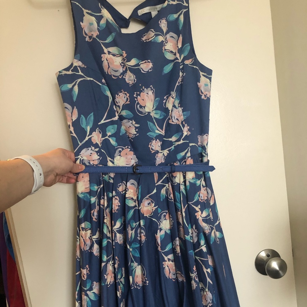 Floral dress with belt